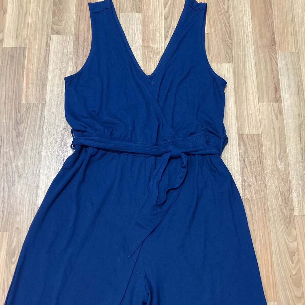 Caralynmirand Jumpsuit Jumper Sleeveless Navy Elastic waist Minimalist XXL - Picture 2 of 13